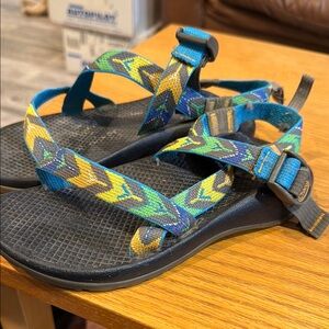 Vibrant Patterned Strap Sandals